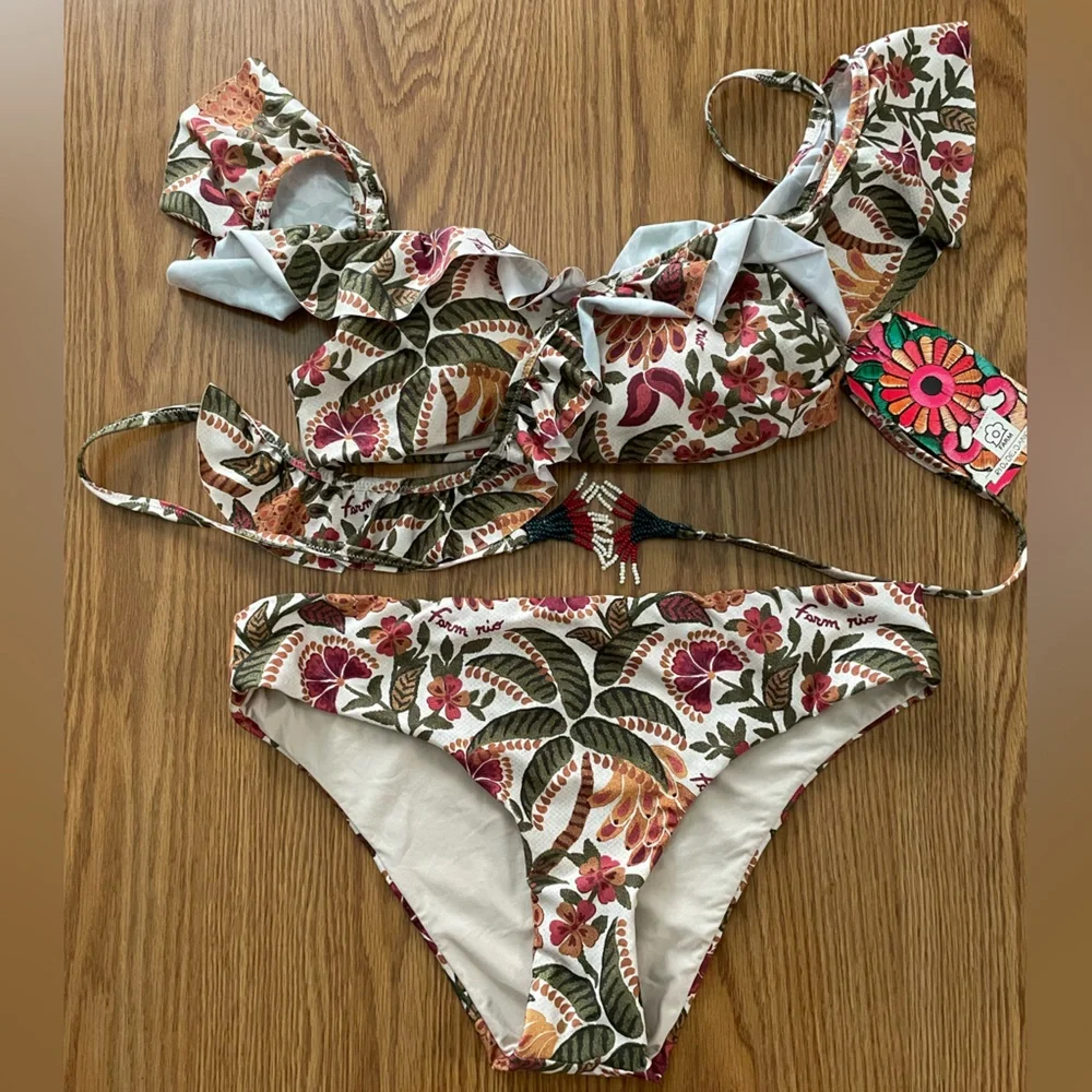 FARM Rio Ruffled bikini NWT - Picture 6 of 10